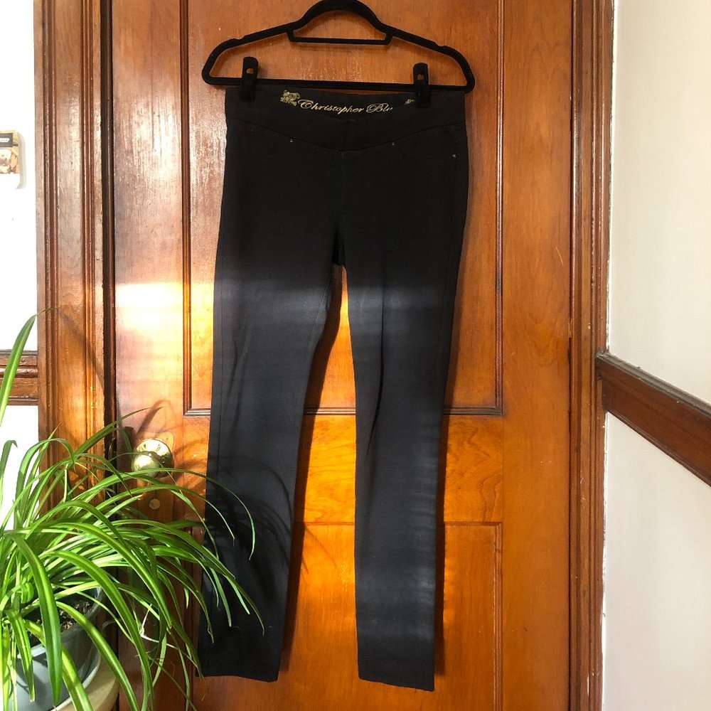 Christopher Blue Black Cotton Pants